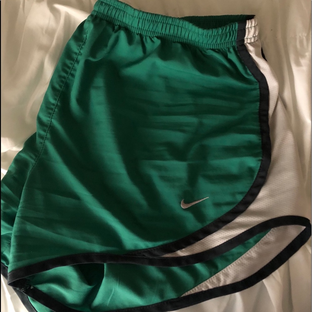 Green Nike shorts